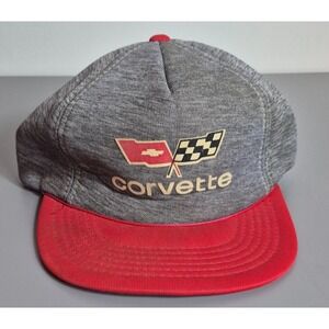 Vintage 1970s Chevrolet Corvette Baseball Hat Cap Snap-Back One Size